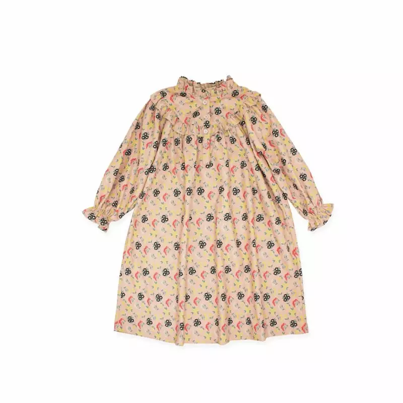 Le Bev - Korean Children Fashion - #minifashionista - Flower Corduroy One-piece - 8