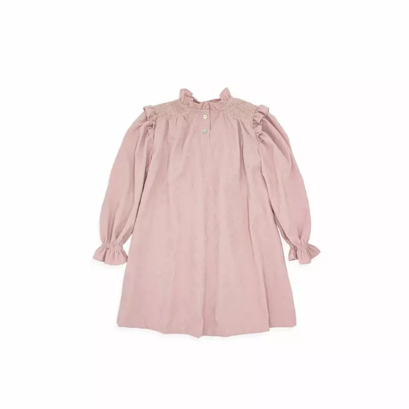 Le Bev - Korean Children Fashion - #minifashionista - Gold Smocked One-piece - 7
