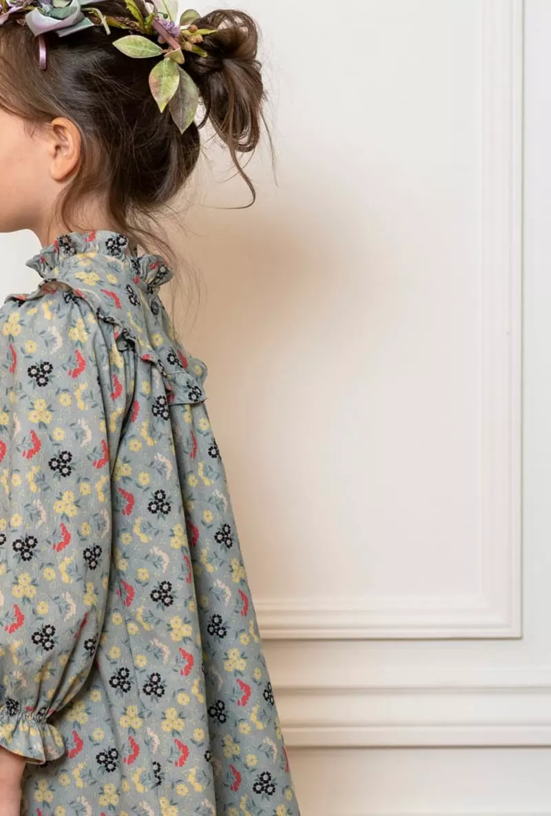 Le Bev - Korean Children Fashion - #prettylittlegirls - Flower Corduroy One-piece - 9
