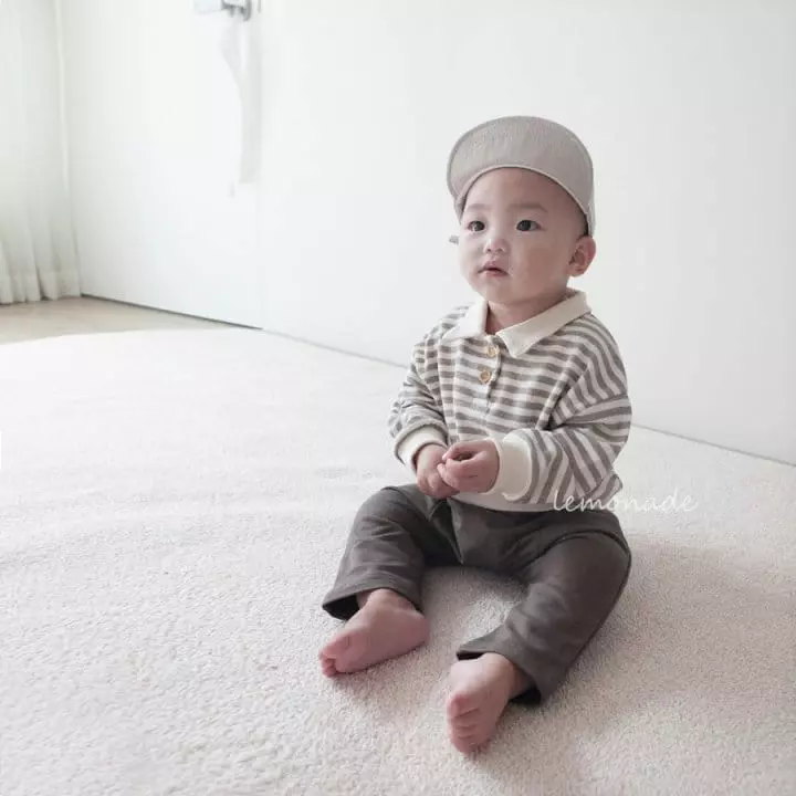 Lemonade - Korean Baby Fashion - #babyboutique - Stripes Collar Tee - 4