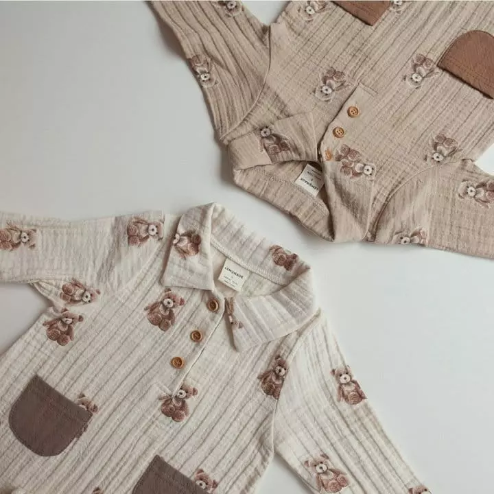Lemonade - Korean Baby Fashion - #babyboutiqueclothing - Stick Bear Bodysuit - 11