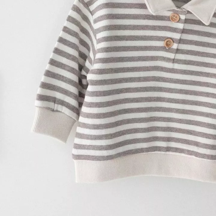 Lemonade - Korean Baby Fashion - #babyfever - Stripes Collar Tee - 8