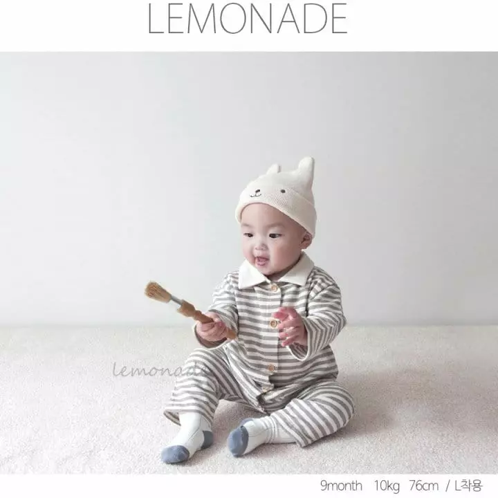 Lemonade - Korean Baby Fashion - #babyfever - Stripes Collar Bodysuit - 4