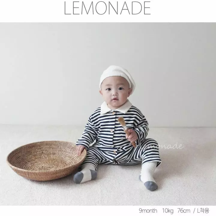 Lemonade - Korean Baby Fashion - #babylifestyle - Stripes Collar Bodysuit - 5