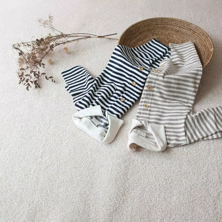 Lemonade - Korean Baby Fashion - #babyoutfit - Stripes Collar Bodysuit - 8