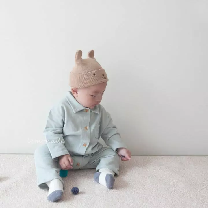 Lemonade - Korean Baby Fashion - #babywear - Muzi Collar Bodysuit - 7