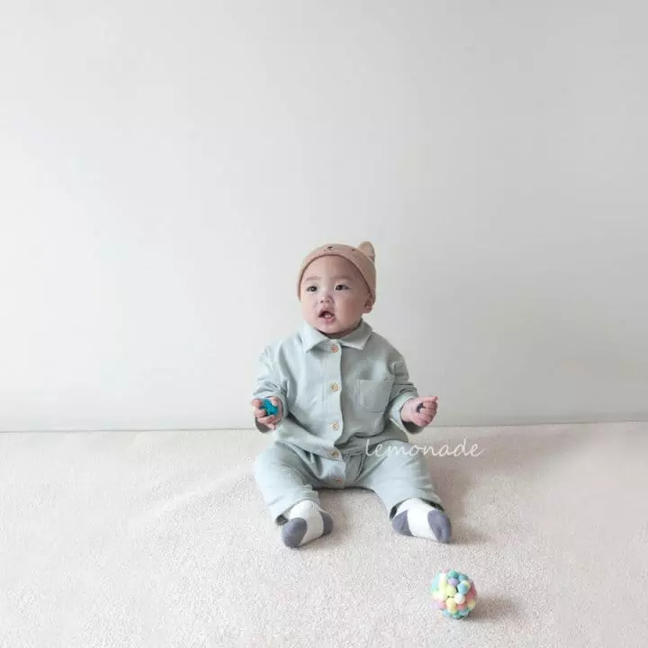 Lemonade - Korean Baby Fashion - #onlinebabyboutique - Muzi Collar Bodysuit - 8