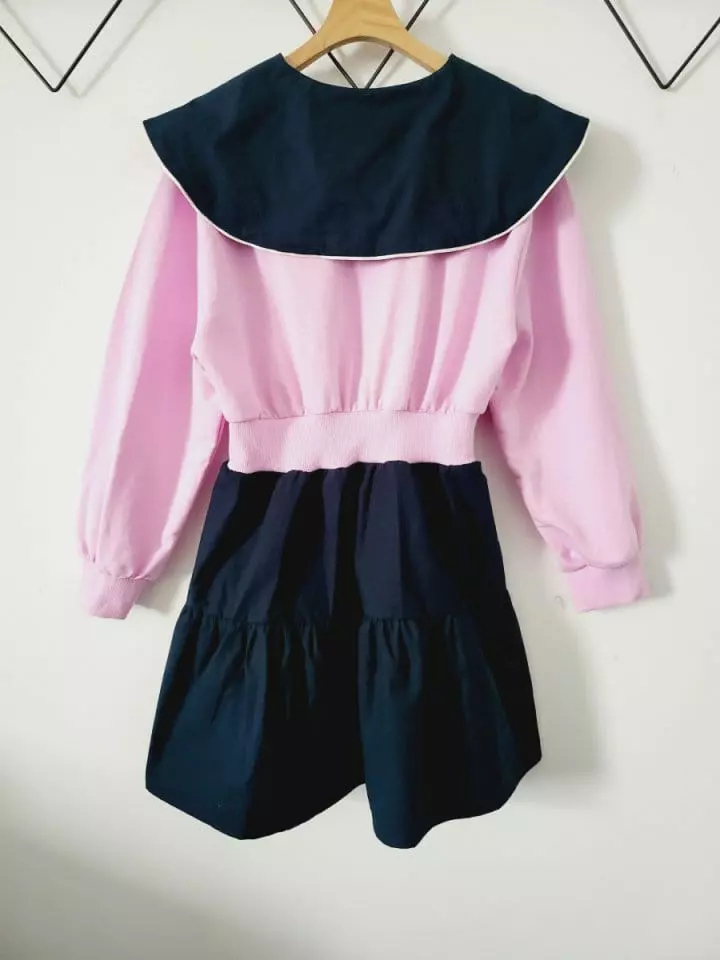 Lilas - Korean Children Fashion - #Kfashion4kids - Mino Big Collar One-piece - 7