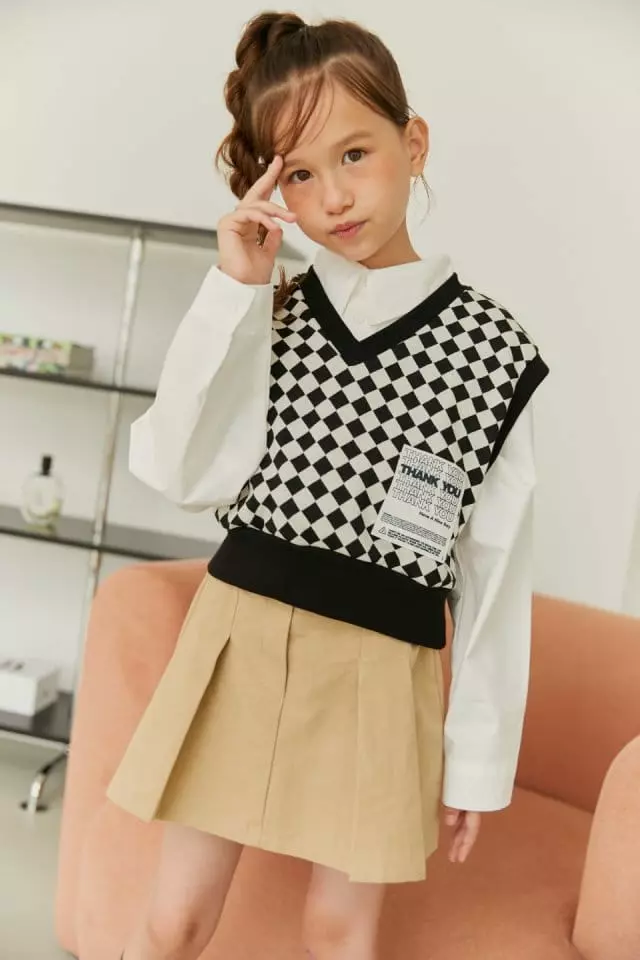 Lilas - Korean Children Fashion - #Kfashion4kids - Thank You Crop Vest - 3