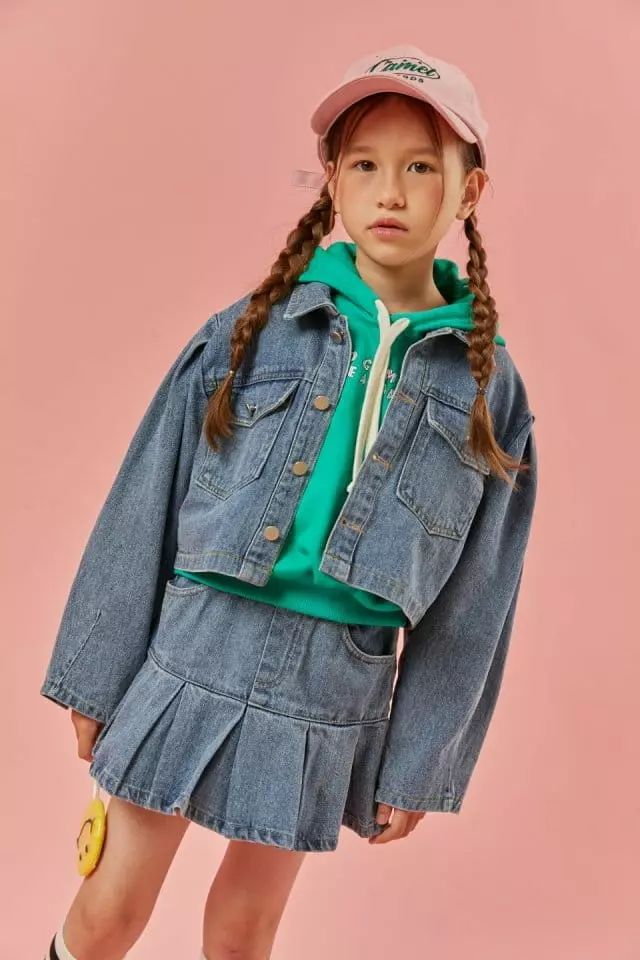 Lilas - Korean Children Fashion - #childofig - Denim Wrinkle Skirt - 8