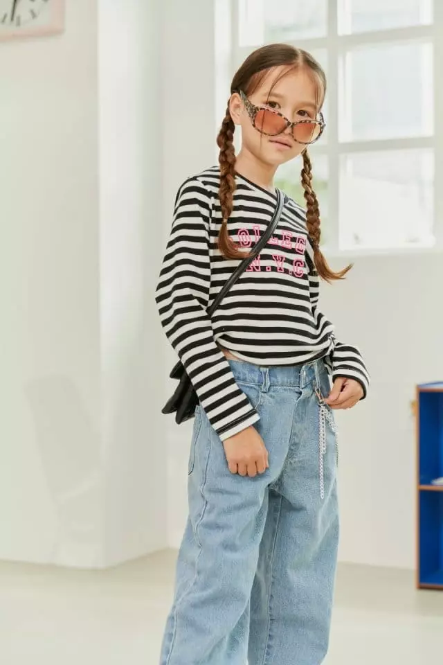 Lilas - Korean Children Fashion - #fashionkids - Denim Straight Pants - 6
