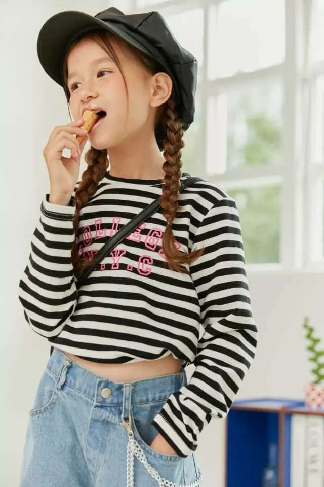 Lilas - Korean Children Fashion - #kidsshorts - Span Basic Tee - 6