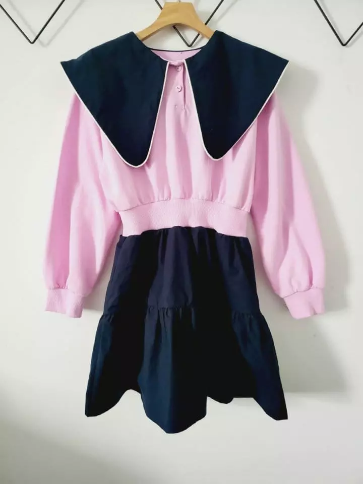 Lilas - Korean Children Fashion - #littlefashionista - Mino Big Collar One-piece - 8