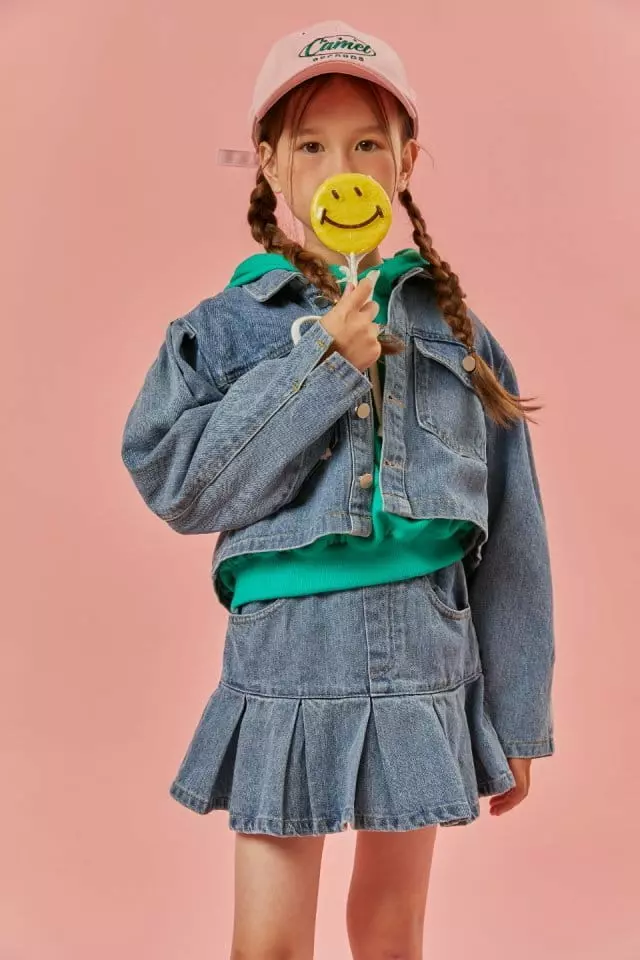 Lilas - Korean Children Fashion - #magicofchildhood - Denim Wrinkle Skirt - 2