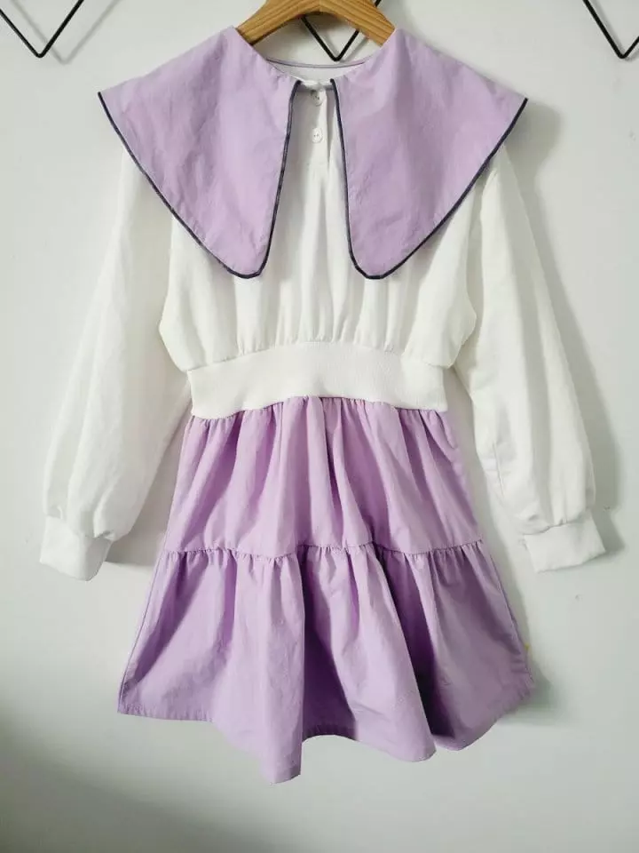 Lilas - Korean Children Fashion - #magicofchildhood - Mino Big Collar One-piece - 9
