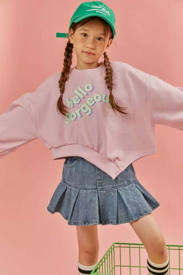 Lilas - Korean Children Fashion - #minifashionista - Denim Wrinkle Skirt - 4
