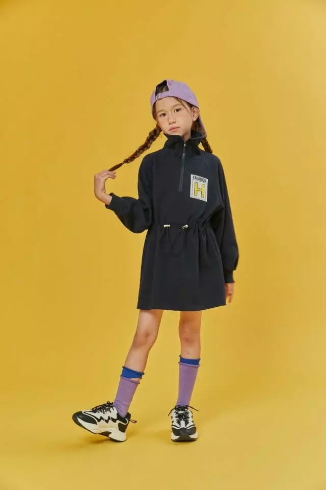 Lilas - Korean Children Fashion - #prettylittlegirls - One Top Zipper Long Tee