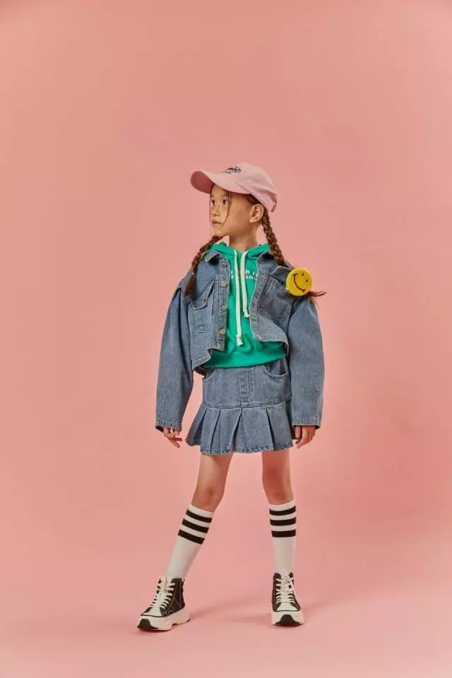 Lilas - Korean Children Fashion - #todddlerfashion - Denim Wrinkle Skirt - 5