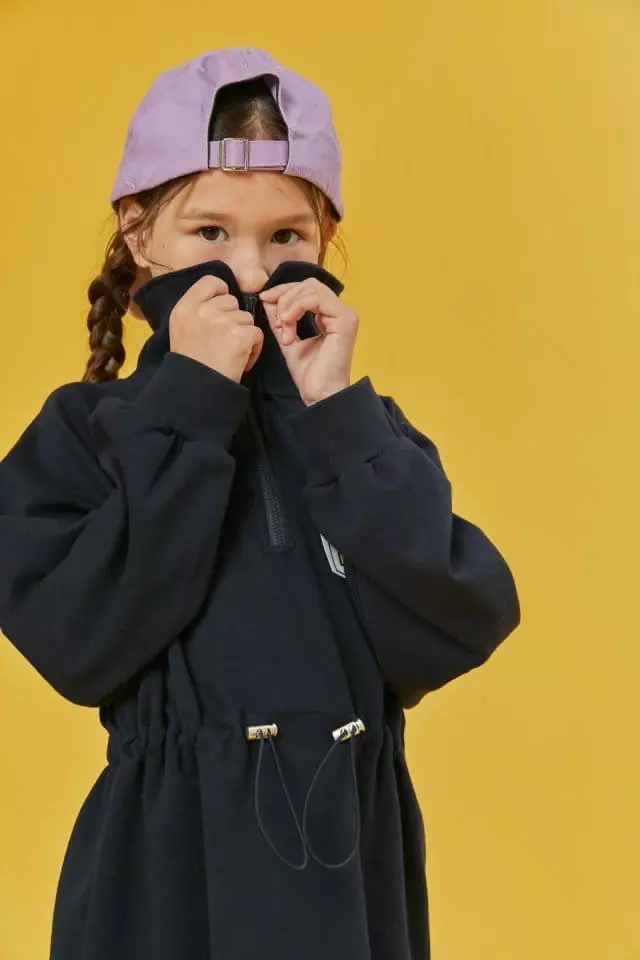 Lilas - Korean Children Fashion - #todddlerfashion - One Top Zipper Long Tee - 2