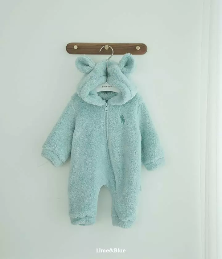 Lime & Blue - Korean Baby Fashion - #babyclothing - Lapa Club Fleece Bodysuit - 12