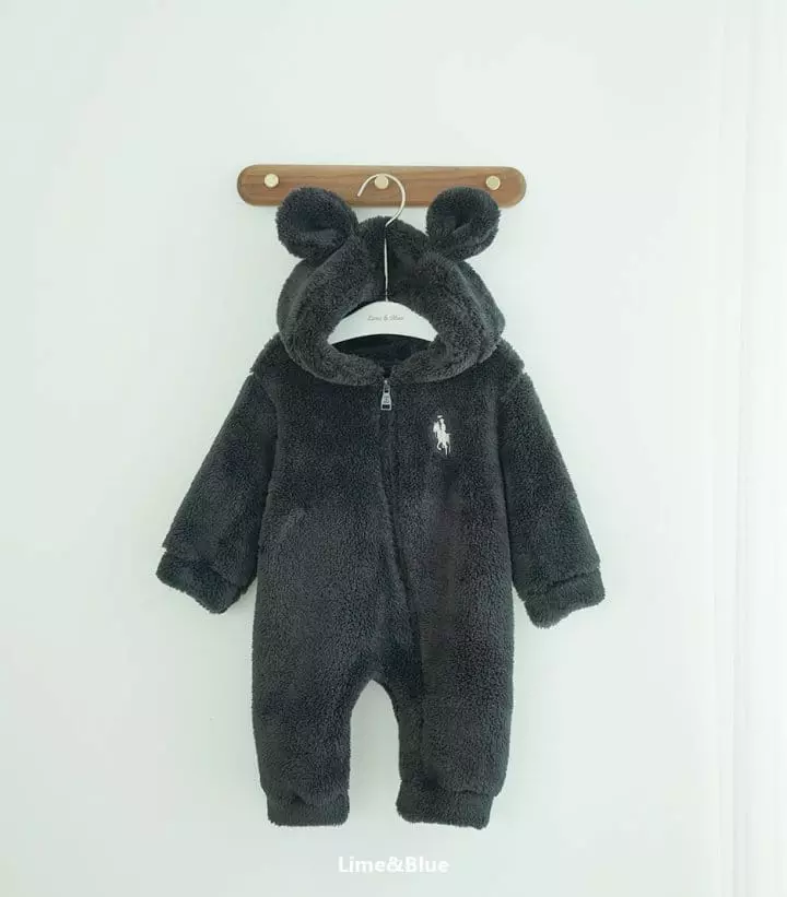 Lime & Blue - Korean Baby Fashion - #babywear - Lapa Club Fleece Bodysuit - 6