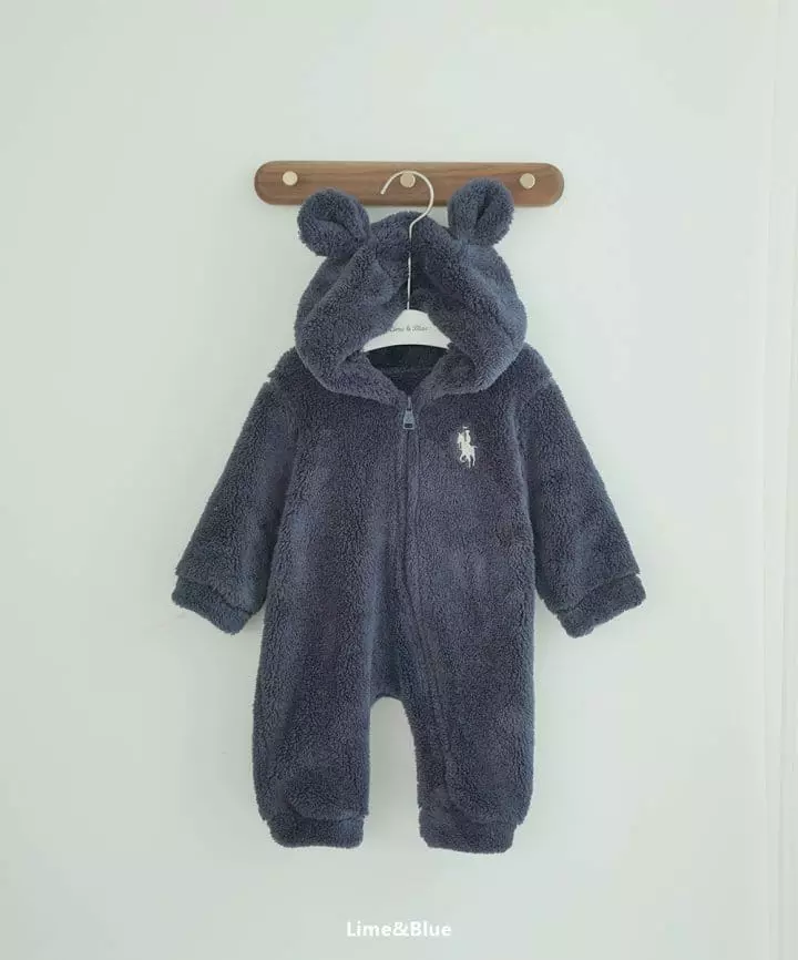 Lime & Blue - Korean Baby Fashion - #onlinebabyboutique - Lapa Club Fleece Bodysuit - 7