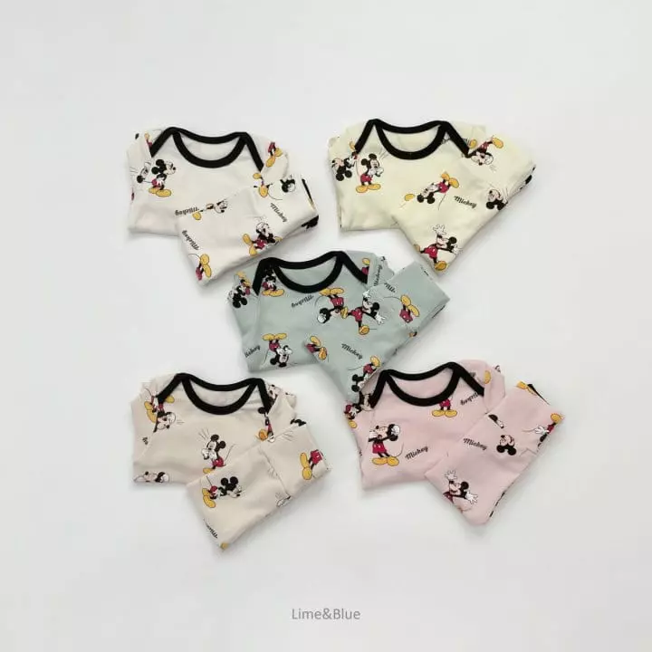 Lime & Blue - Korean Baby Fashion - #onlinebabyshop - Funny Micket Bodysuit - 2