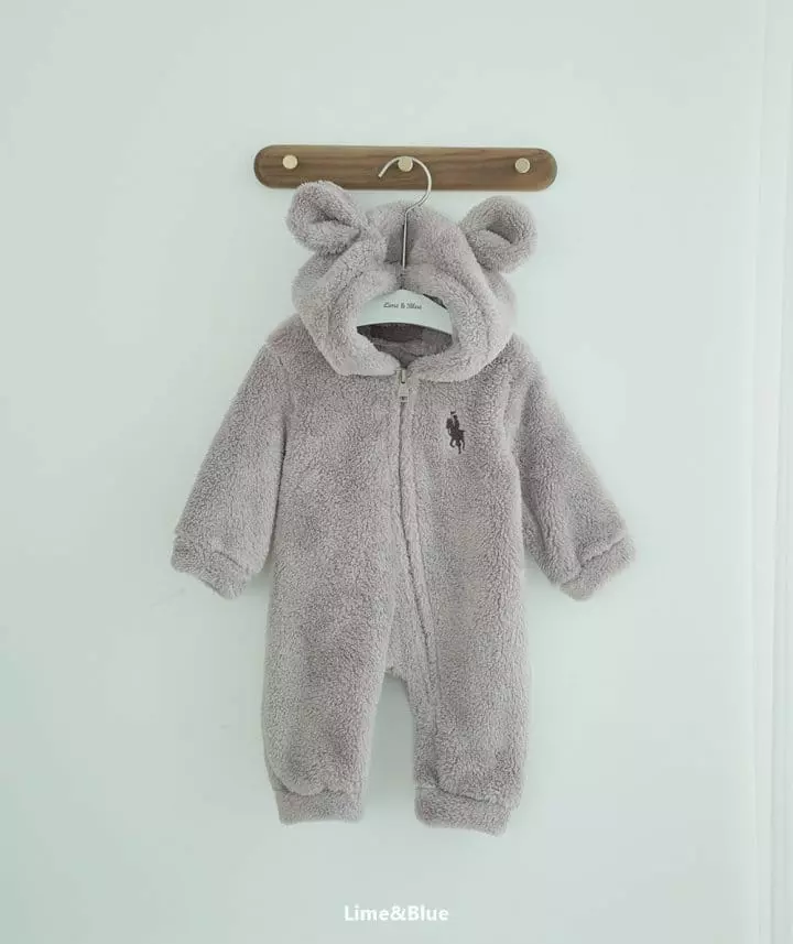 Lime & Blue - Korean Baby Fashion - #onlinebabyshop - Lapa Club Fleece Bodysuit - 8