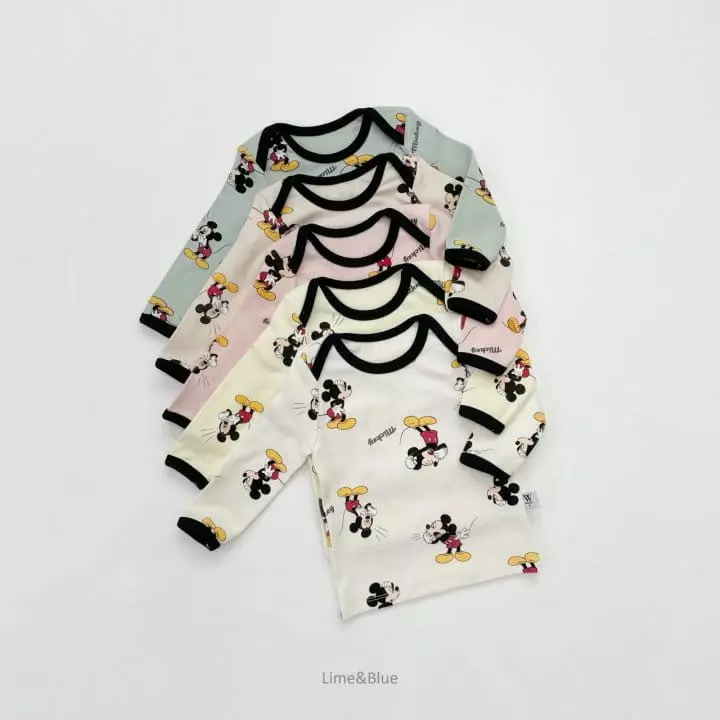Lime & Blue - Korean Baby Fashion - #smilingbaby - Funny Micket Bodysuit - 3