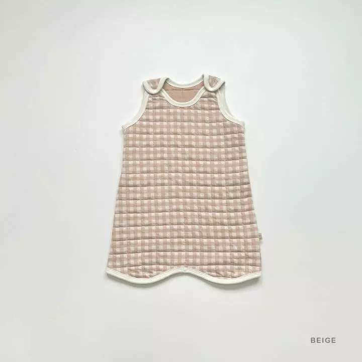 Lime & Blue - Korean Children Fashion - #Kfashion4kids - Check Quilting Long Sleep Vest - 9