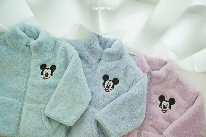Lime & Blue - Korean Children Fashion - #Kfashion4kids - Mickey Fleece Jumper Family - 6