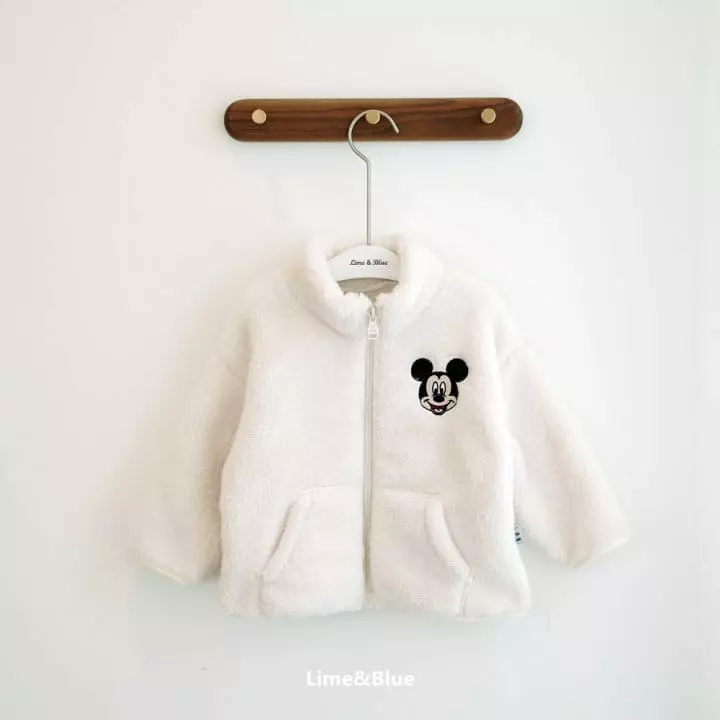 Lime & Blue - Korean Children Fashion - #childofig - Mickey Fleece Jumper Family - 11