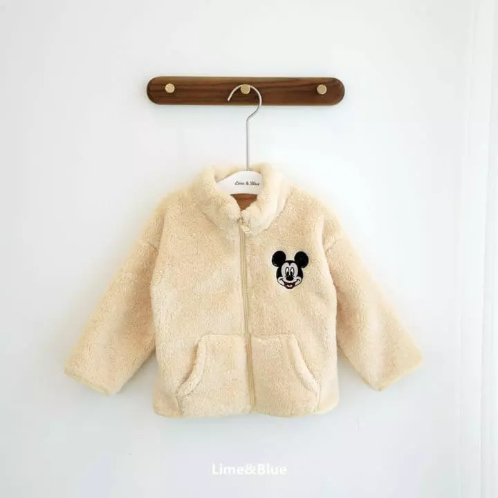 Lime & Blue - Korean Children Fashion - #childofig - Mickey Fleece Jumper Family - 12