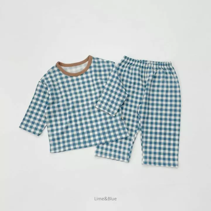 Lime & Blue - Korean Children Fashion - #childrensboutique - Chacker Check . - 3