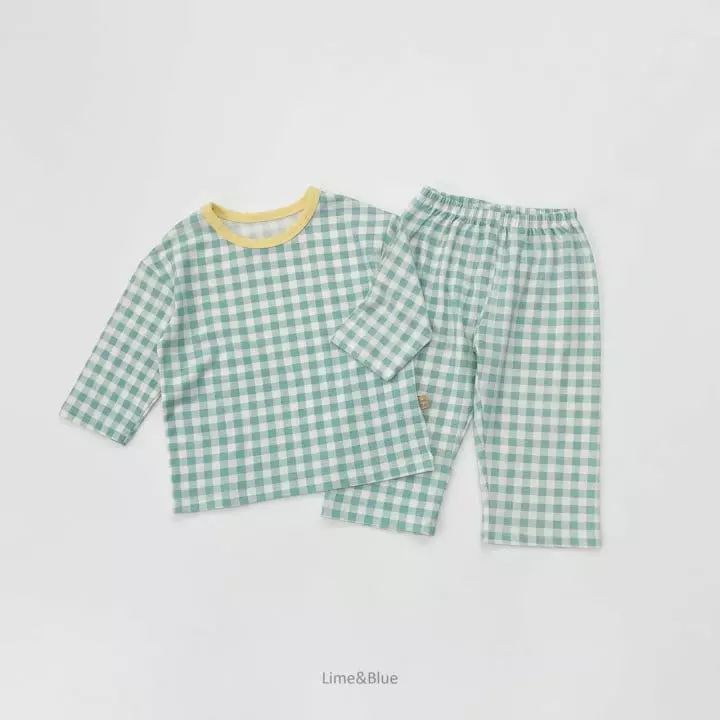 Lime & Blue - Korean Children Fashion - #childrensboutique - Chacker Check . - 4