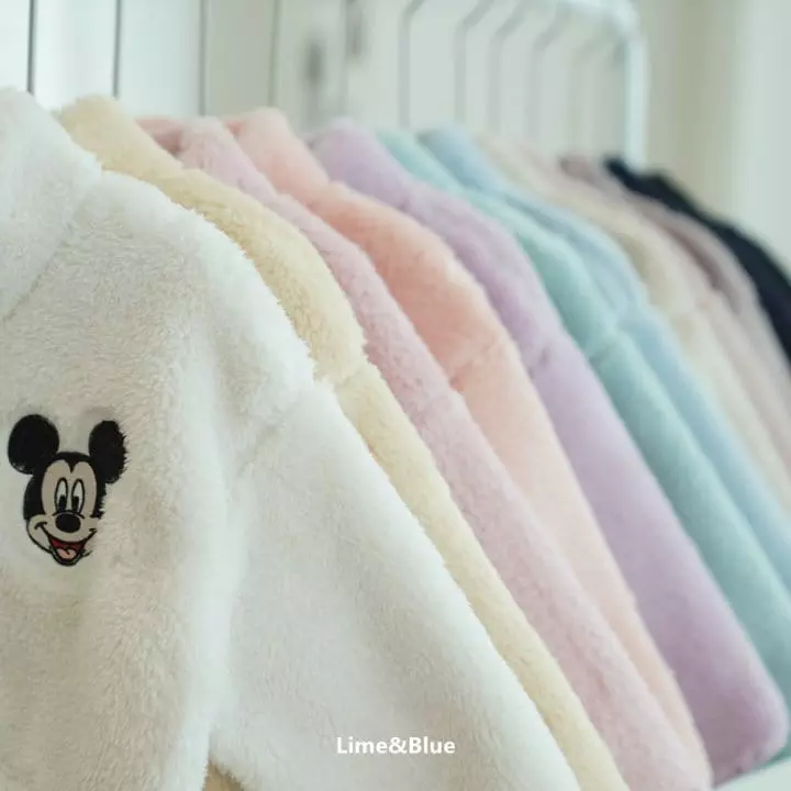 Lime & Blue - Korean Children Fashion - #fashionkids - Mickey Fleece Jumper Family - 2