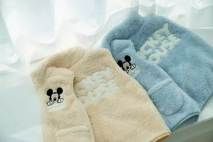 Lime & Blue - Korean Children Fashion - #fashionkids - Mickey Fleece Vest - 4