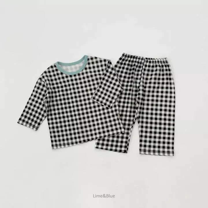 Lime & Blue - Korean Children Fashion - #kidzfashiontrend - Chacker Check . - 9