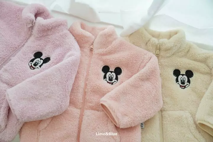 Lime & Blue - Korean Children Fashion - #kidzfashiontrend - Mickey Fleece Jumper Family - 5