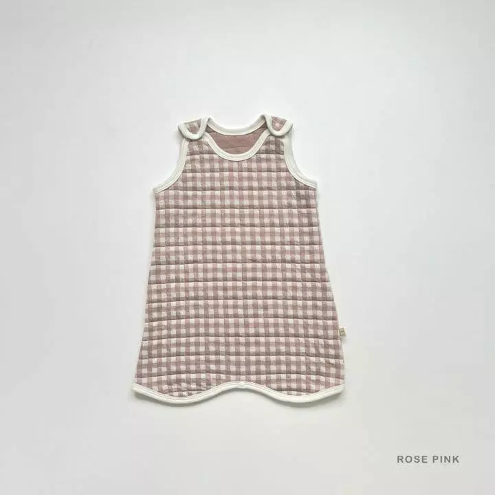 Lime & Blue - Korean Children Fashion - #littlefashionista - Check Quilting Long Sleep Vest - 10