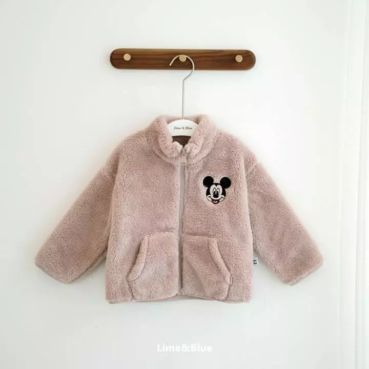 Lime & Blue - Korean Children Fashion - #littlefashionista - Mickey Fleece Jumper Family - 7