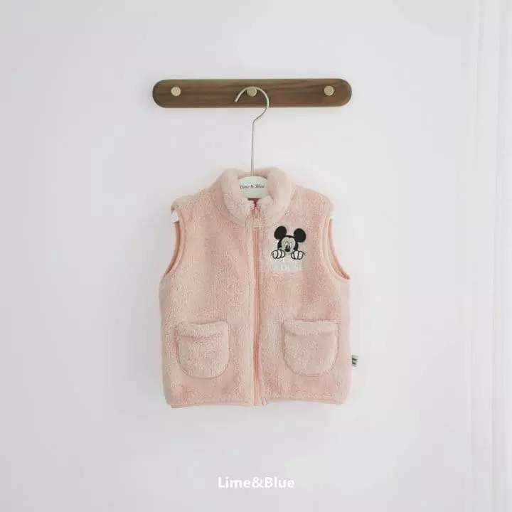Lime & Blue - Korean Children Fashion - #magicofchildhood - Mickey Fleece Vest - 9