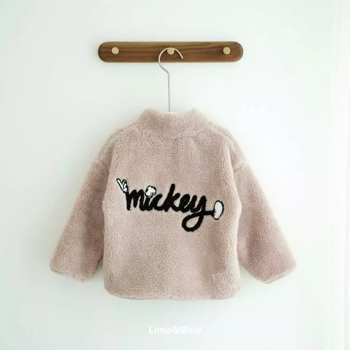 Lime & Blue - Korean Children Fashion - #magicofchildhood - Mickey Fleece Jumper Family - 8