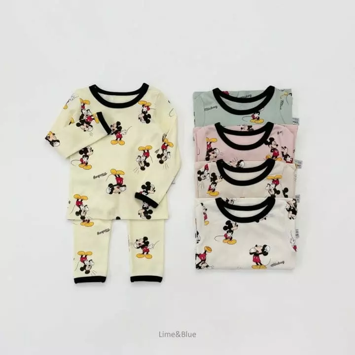 Lime & Blue - Korean Children Fashion - #minifashionista - Funny Mickey .