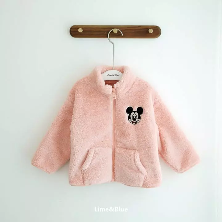Lime & Blue - Korean Children Fashion - #minifashionista - Mickey Fleece Jumper Family - 9