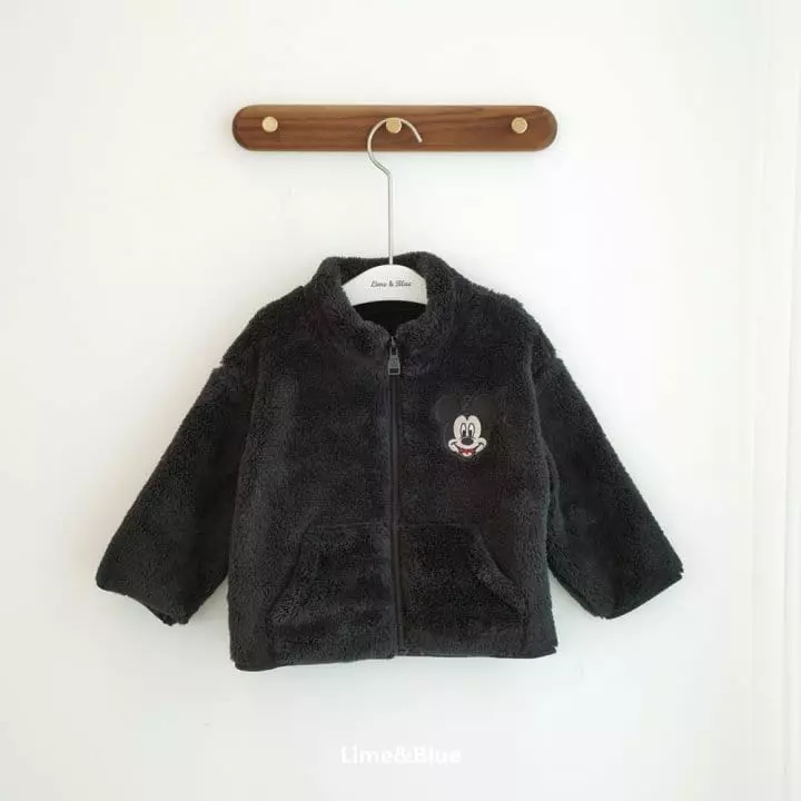 Lime & Blue - Korean Children Fashion - #prettylittlegirls - Mickey Fleece Jumper Family - 10