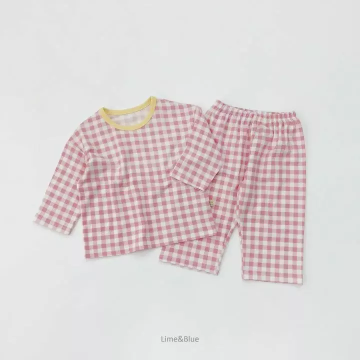 Lime & Blue - Korean Children Fashion - #stylishchildhood - Chacker Check .