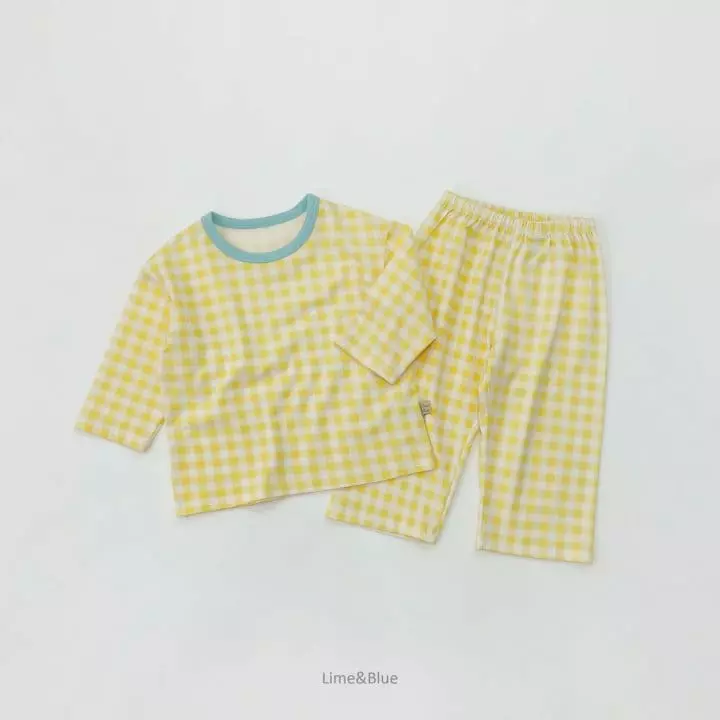 Lime & Blue - Korean Women Fashion - #momslook - Chacker Check . Mom - 5