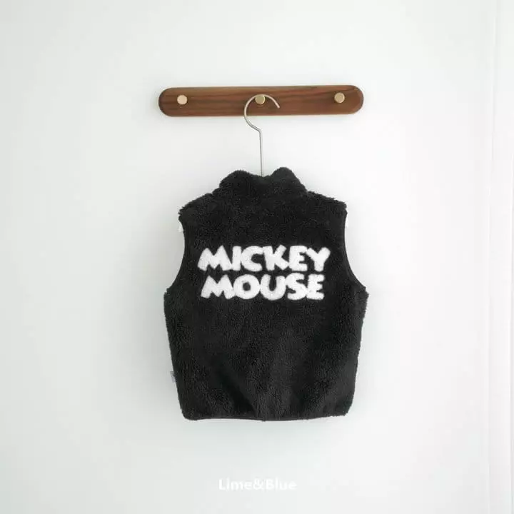 Lime & Blue - Korean Women Fashion - #womensfashion - Mickey Fleece Vest Mom - 7