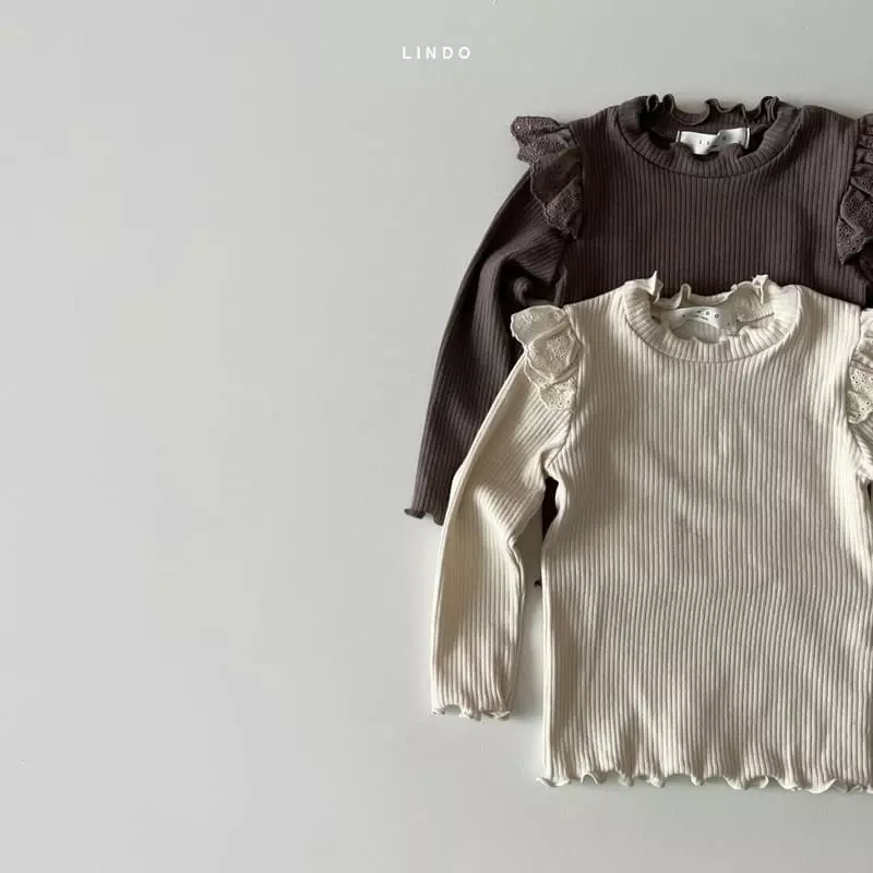 Lindo - Korean Children Fashion - #kidzfashiontrend - Lace Trib Turtleneck Tee - 4